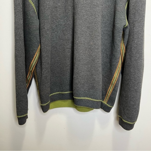 Tommy Bahama Reversible Grey Green 1/4 Zip Pullover Sweater  Size Medium - Picture 3 of 13